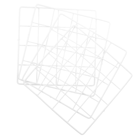 UPOUART 4Pcs White Metal Wall Grid Panel for Organizing Photos and Home Wall Decor