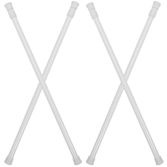 UPOUART 4-Pack White Adjustable Tension Rods for Sliding Doors and Window Security with Non- Rubber Ends