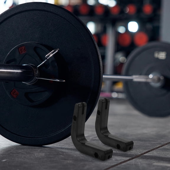 UPOUART Wall Mount Barbell Storage Rack Black 4-Piece Set Gym Equipment Organizer