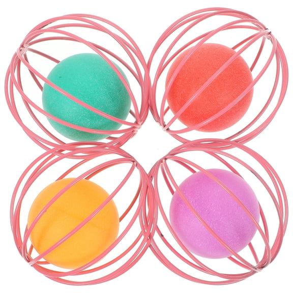 UPOUART 4pcs Cat Chase Toy Plastic Assorted Color Paw Grinding Pet Activity for Cats