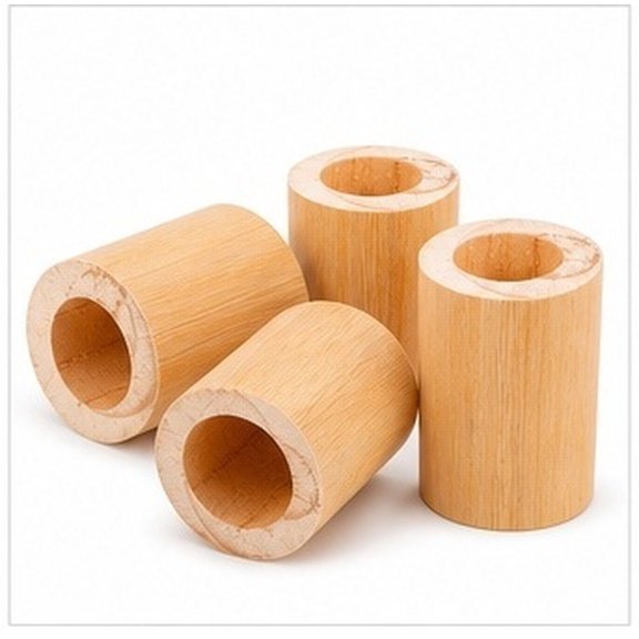 UPOUART 4pcs Cylinder Wood Furniture Riser, round Height Adjustable Support