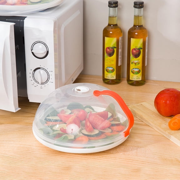 UPOUART 4pcs Microwave Splatter Shield Food Preservation for Kitchen Use with White Handles