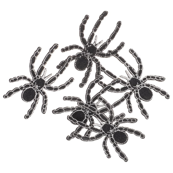 UPOUART 5-Pack Spider Embroidered Patches for Clothing, Bags, Jackets, Craft Decoration