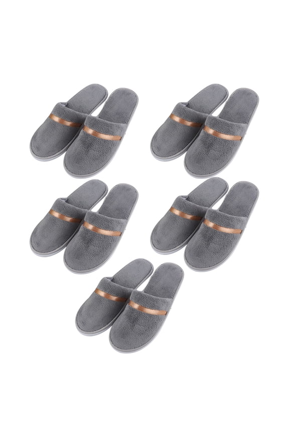 Women's 5 Pairs Cozy Indoor Slippers Lightweight House Shoes for Home, Travel, and Daily Comfort Wear