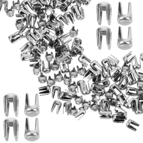 UPOUART 5000pcs Claw Rivet Nailheads Silver Decorative Studs for Clothing