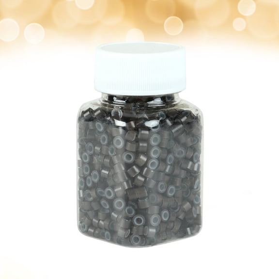 UPOUART 500Pcs Hair Cuffs with Silicone Lining Brown for Dreadlocks Braiding and Decoration