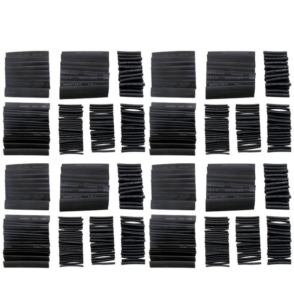 UPOUART 508Pcs Black Insulation Heat Shrink Tubes for Automotive and Industrial Wire Kits