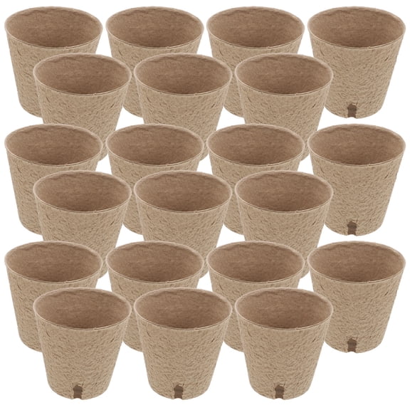 UPOUART 50PCS Flower Pot Cup Chocolate Paper Starter Pots For Gardening And Educational Activities
