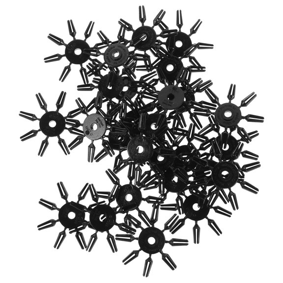 UPOUART 50Pcs Black Plastic Dart Flight Wing Protectors for Enhanced Flight Stability and Easy Installation