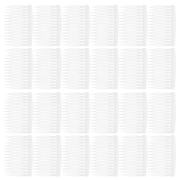 UPOUART 50Pcs Girls Hair Combs in White for Daily Wear and Wedding Veils