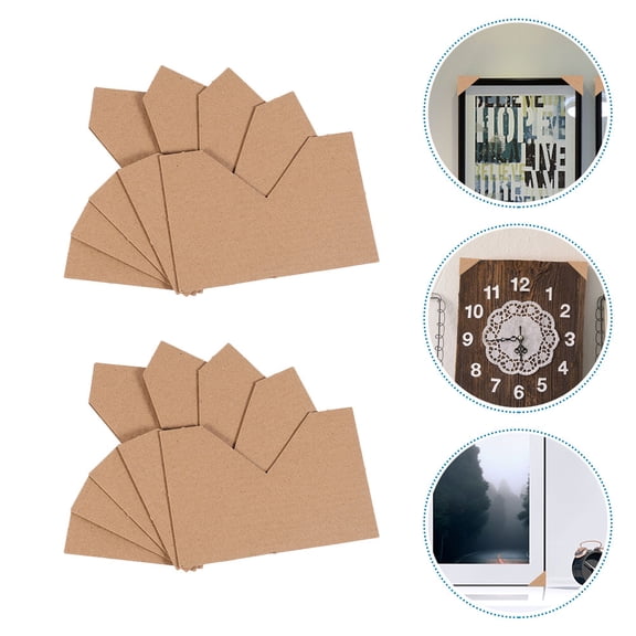 UPOUART 50Pcs Brown Edge Protector for Picture Frame Packaging Reusable Lightweight Painting Guard