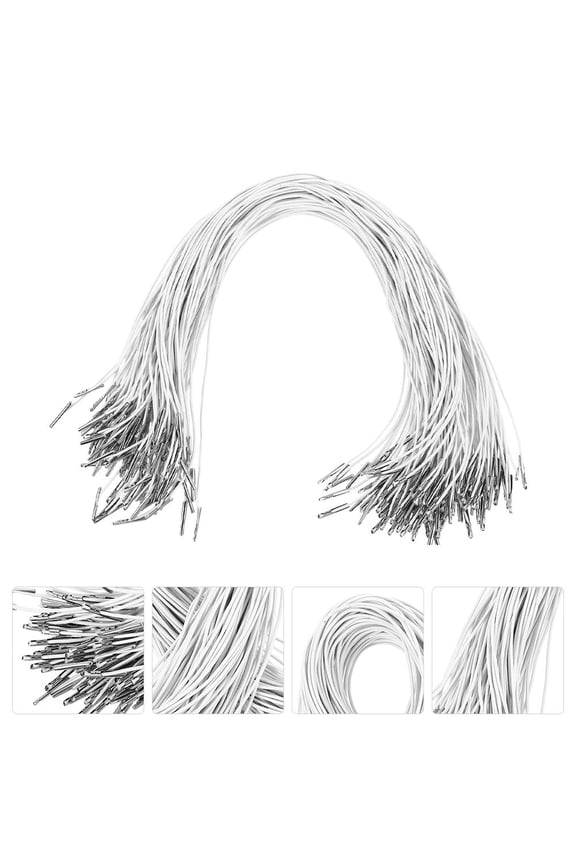 50 Pieces Elastic Barbed Cord Ropes for Supplies, Hoodie Drawstring Replacement in Plated Finish