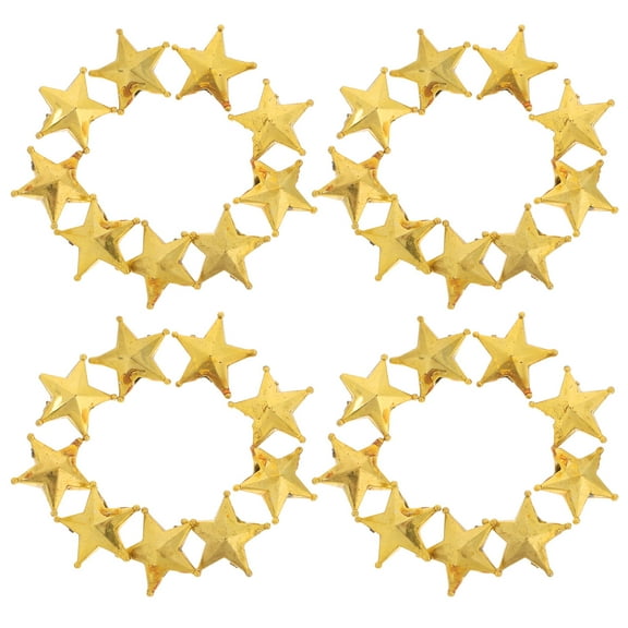UPOUART 50Pcs Golden Star Tree Topper Treetop Decor Mini Plastic for Yuletide Celebrations