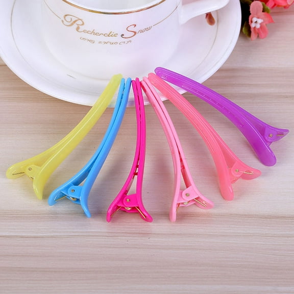 UPOUART 50Pcs Multicolor Teeth Hair Clips Non-Rusting Plastic Sectioning Clips for Hair Styling and Salon