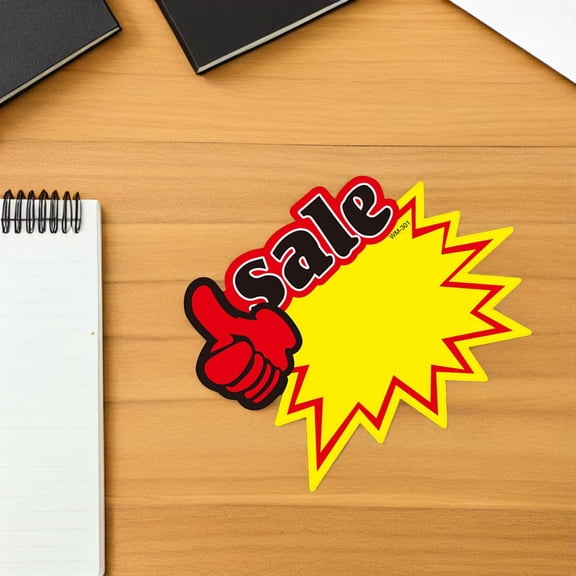 UPOUART 50Pcs Retail Store Supplies Yellow White Card Price Indication Tags Market