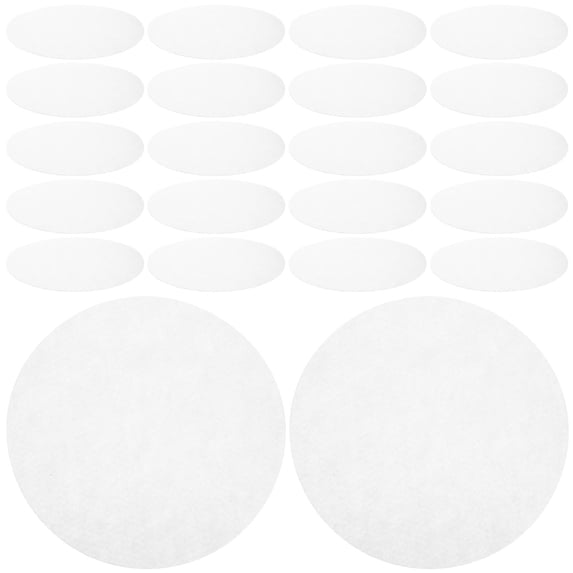 UPOUART 50Pcs Round Felt Dish Mats White Plate Protectors for Stacking and Noise Reduction