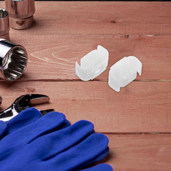 UPOUART 50Pcs White Nylon Clamp for Car Wiring and Brake Line Fixation 1.2in