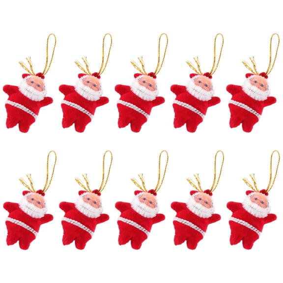 UPOUART Mini Santa Claus Hats for Ornaments, Multi-Color Fabric, 50 Pieces, 1.97 Inch Christmas Holiday Decorations