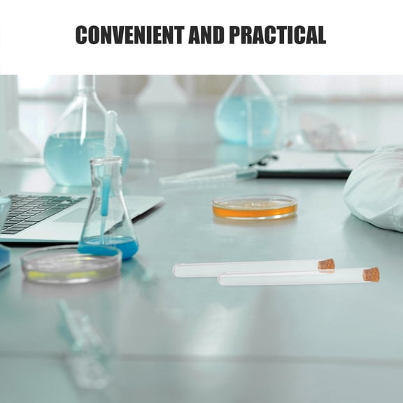 UPOUART 50-Pack Plastic Test Tubes Caps for Laboratory, Science Experiments, and Project Use