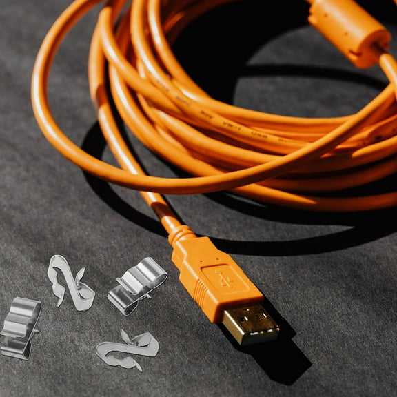 UPOUART 50pcs metal cable clips Rectangular Cable Clip for Installers Wiring Needs