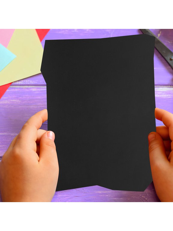 5-Pack Black Heat Shrink Sheets for Keychains, Crafts, and Handmade Projects