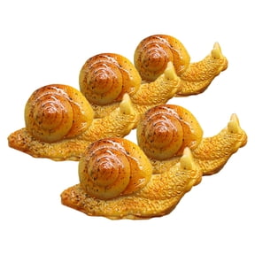 UPOUART Set of 5 Brown Snail Miniature Figurines, Statues Decorative Ornaments for Wedding and Home Decor