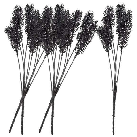 UPOUART 5Pcs Decorative Artificial Pine Picks Black for Holiday Wreaths Garland Centerpiece