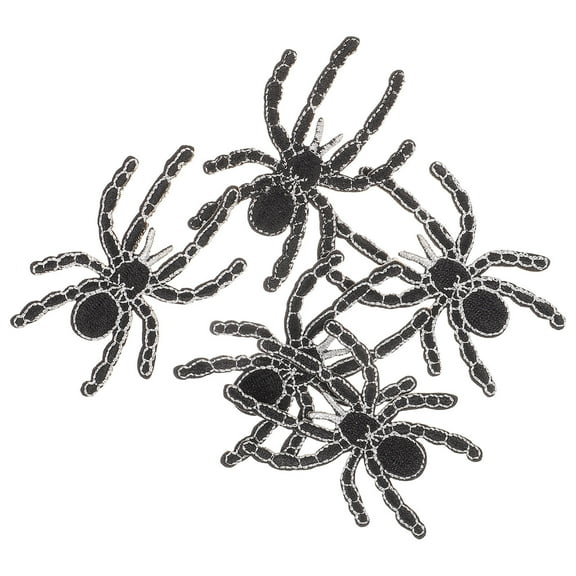 UPOUART 5-Pack Spider Embroidered Patches for Clothing, Bags, Jackets, Craft Decoration