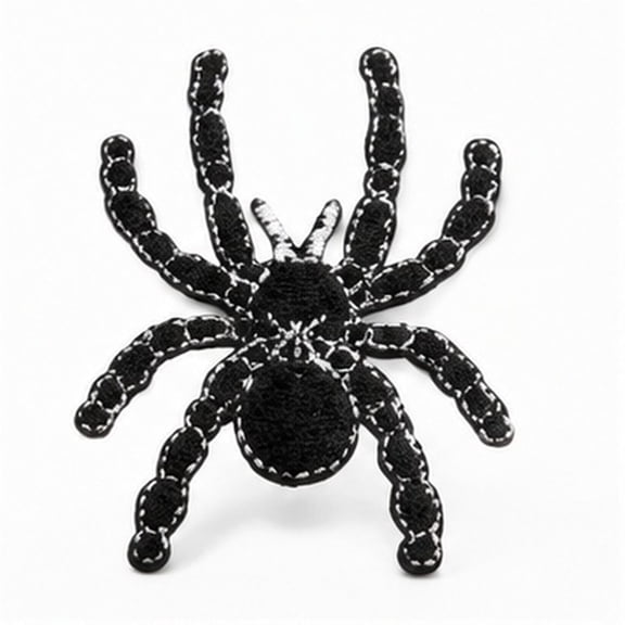 UPOUART 5Pcs Embroidered Spider Patch Black for Clothes Decoration Sewing