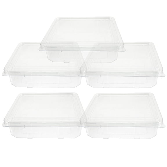 UPOUART 5Pcs Knitted Hat Case Portable Storage Box with Clear Lid for Convenient Home and Travel Use