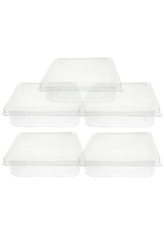 5Pcs Knitted Hat Case Portable Storage Box with Clear Lid for Convenient Home and Travel Use