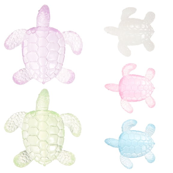 UPOUART 5Pcs Luminous Resin Turtle Desk Decor Assorted Colors Fun Office Home Decorative Figurines