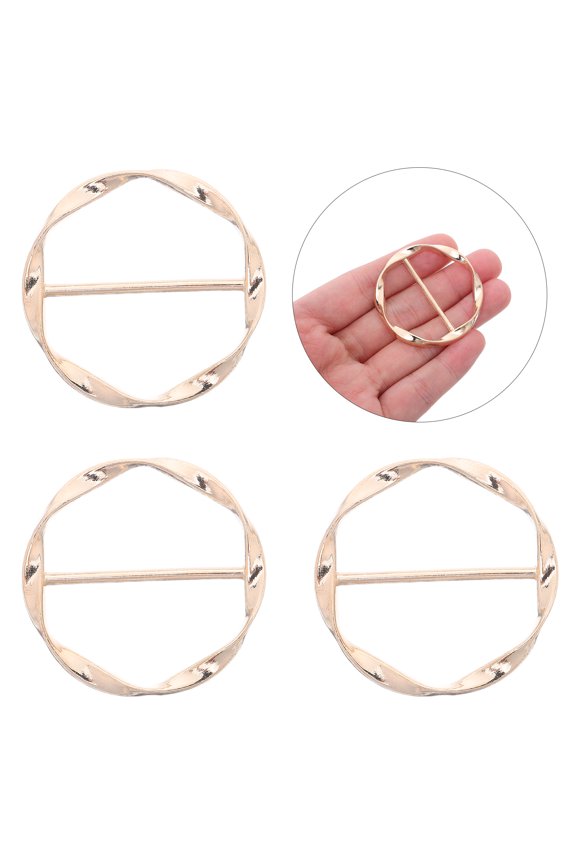 5Pcs Metal Corner Knotted Buttons Buckles Plated Shirt Clip for Secure Clothing Fastening