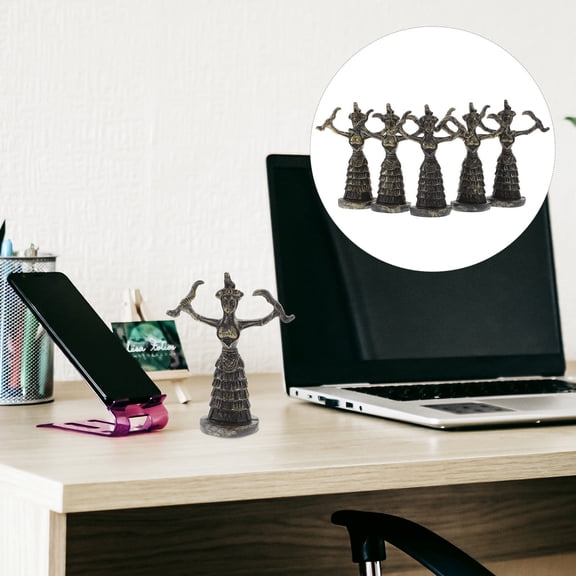 UPOUART Set of 5 Mini Statues Black Decorative Figurines for Home, Office, Room Decor and Collectibles