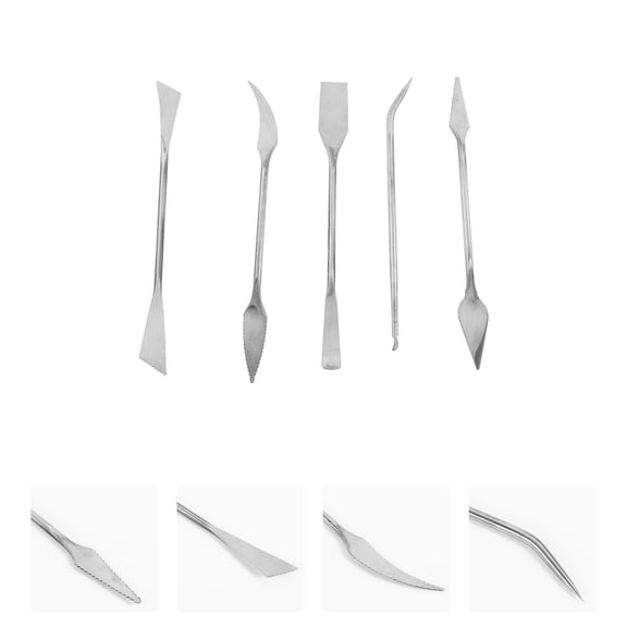 UPOUART Stainless Steel Clay Sculpting Tools Plated Silver Pottery Modelling Kit for Making Model