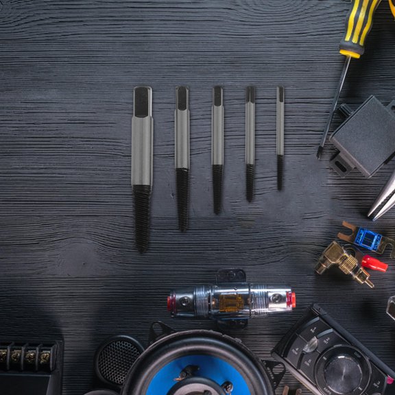 UPOUART 5Pcs Screw Removal Tool for Mechanical Processing in Black Steel