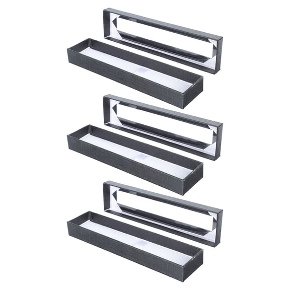 UPOUART 5Pcs Simple Black Paper Pen Box Storage Case for Elegant Pen Protection