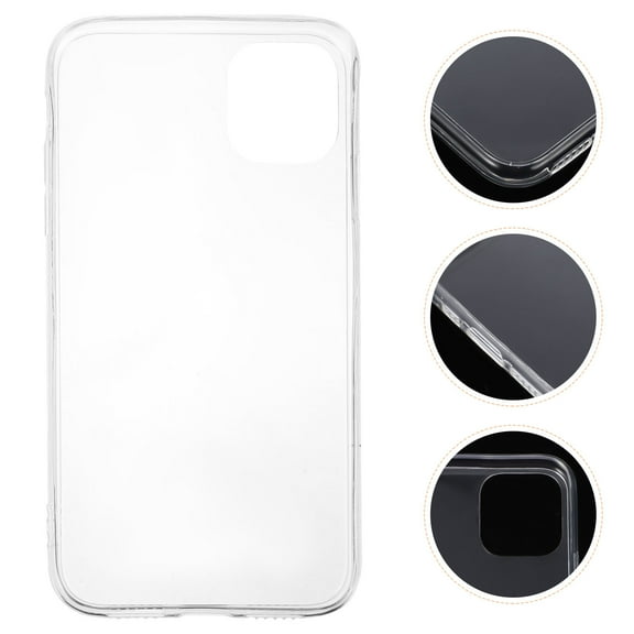 UPOUART 5Pcs Sublimation Blank Transparent Phone Case Acrylic Shell for Custom Resin Design