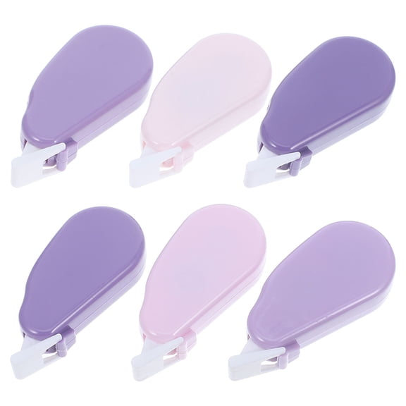 UPOUART 6 Pack Purple Correction Tape Convenient Easy to Use Portable Student Accessory for Daily Use