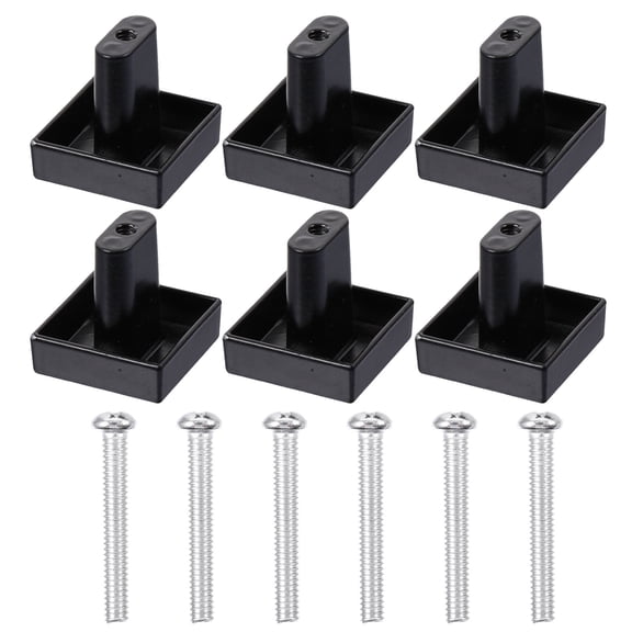 UPOUART 6 Pcs Black Zinc Alloy Cabinet Knob Door Pull Handle Wardrobe Handle for House Decoration Easy to Install Durable Use