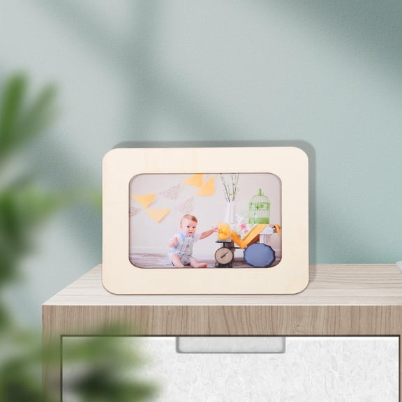 UPOUART Set of 6 Wooden Picture Frames in Khaki with Unique Design, Perfect Gift for Homeowners and Birthday Celebrations