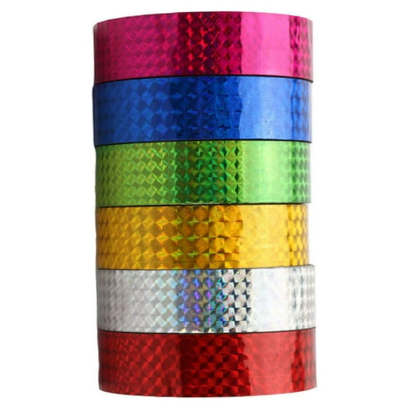UPOUART 6 Rolls Multi Colored Washi Masking Tape Mixed Color for Crafters and DIY Projects