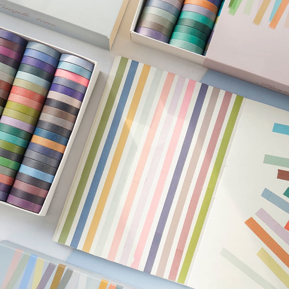 UPOUART 60 Rolls Washi Tape Set for Candy Stores Assorted Color Daily Use
