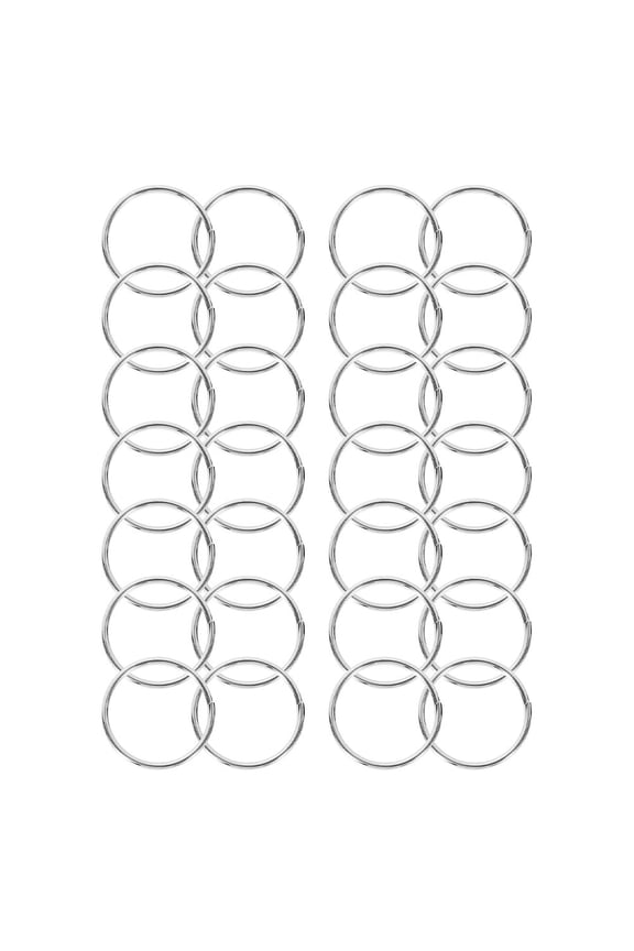 600Pcs Silver Circular Key Rings Metal Durable Practical for Keychains Pendants and Accessories