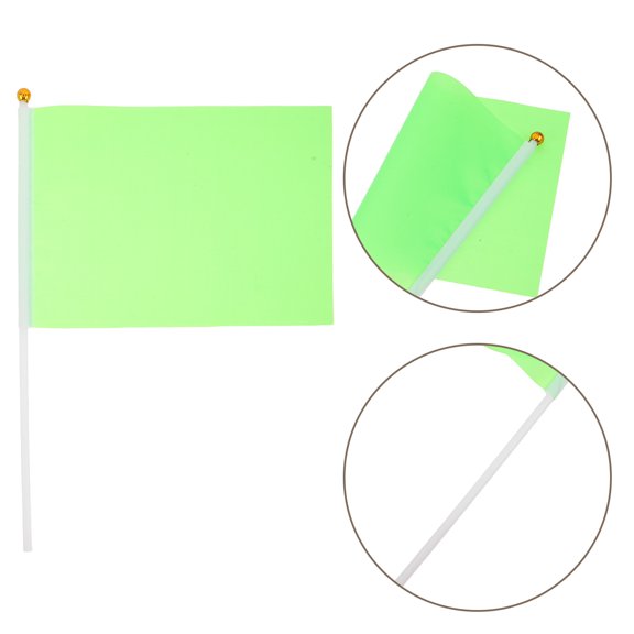 UPOUART 60Pcs Small Green Flags Blank Canvas for DIY Graffiti Sublimation and Party Decorations