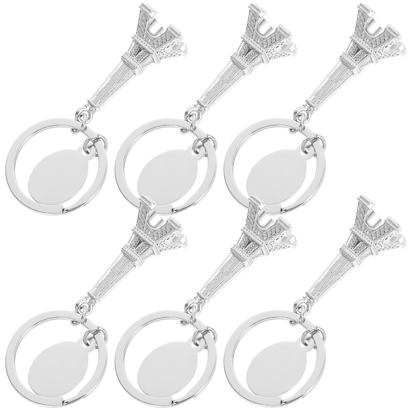 UPOUART 6PCS Eiffel Tower Key Chain Bag Pendant Key Chain Eiffel Tower Keychains Souvenir