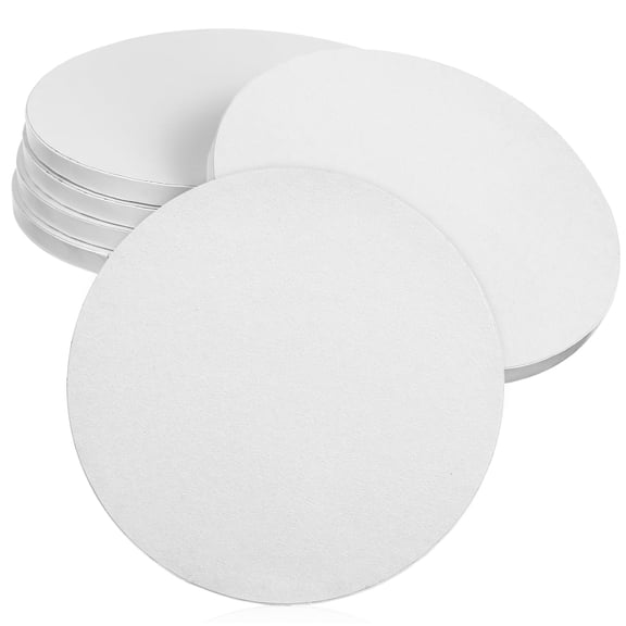 UPOUART 6Pcs 10 Inch Cake Board Drum Cake Base Tray with Strong Corrugated Paper Material