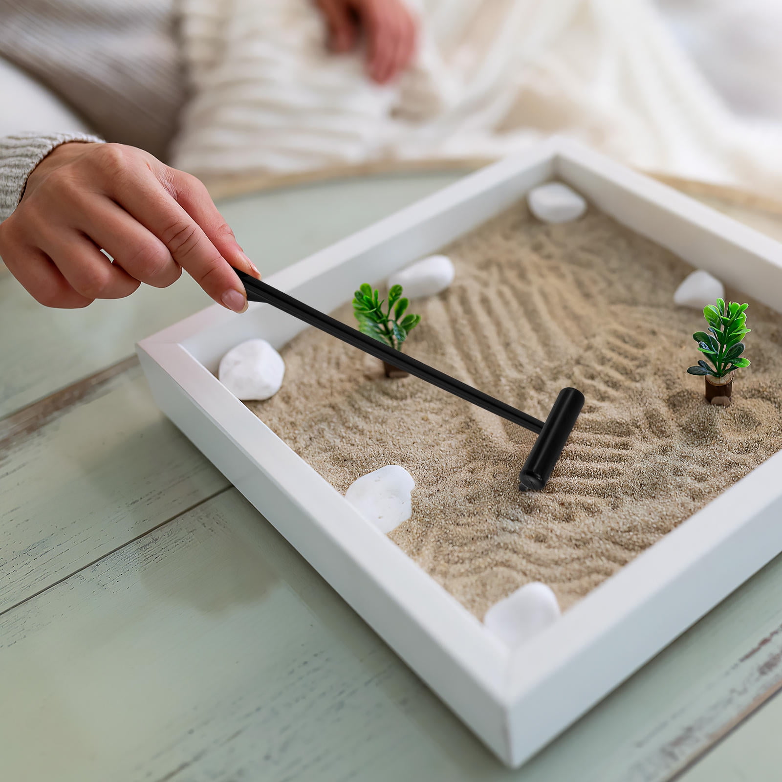 UPOUART 6Pcs Black Rakes for Sand Garden Kit and Tabletop Zen Garden ...
