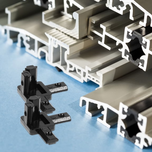 UPOUART Extrusion Connectors Construction Use 6Pcs Black