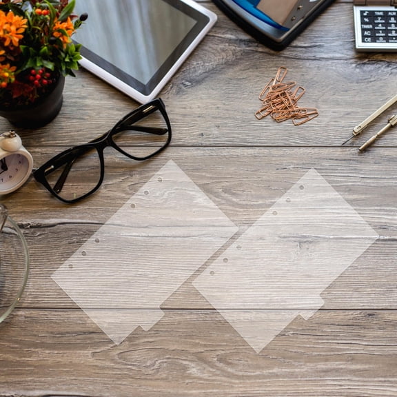 UPOUART 6Pcs Clear Acrylic Notebook Binder Transparent Planner Cover with Removable Refill Pages for Organizing Notes